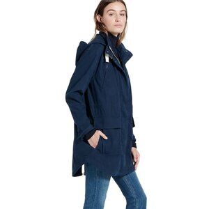 Lucky Brand Utility Jacket In Navy Blazer NO HOOD Full Zip Snap Closure Size L